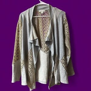 Coldwater Creek Boho lace cardigan